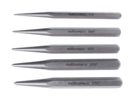 MP013700 - Centre Punch Set, S2 Steel, 105 mm L, 5 Pieces - MULTICOMP PRO