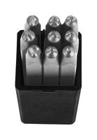MP011889 - Number Stamp, Chrome Vanadium Steel, 2.5mm, 0 to 8, 9 Pieces - MULTICOMP PRO