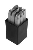 MP011891 - Number Stamp, Chrome Vanadium Steel, 6mm, 0 to 8, 9 Pieces - MULTICOMP PRO