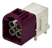 MP012349 - RF / Coaxial Connector, Mini FAKRA Coaxial, Right Angle Plug, Through Hole Right Angle, 50 ohm - MULTICOMP PRO