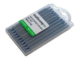 MP013798 - Mixed Driver Bit Set, Slotted, Phillips, Pozidriv, Torx, 6.35mm, 100mm Length - MULTICOMP PRO