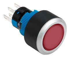 MPAB-PB-1047 - Industrial Pushbutton Switch, 24 V LED, MPAB-PB Series, 22 mm, SPST-NO, SPST-NC, Latching, Round - MULTICOMP PRO
