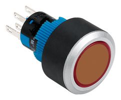 MPAB-PB-1057 - Industrial Pushbutton Switch, 12 V LED, MPAB-PB Series, 22 mm, DPST-NO, DPST-NC, Latching, Round - MULTICOMP PRO