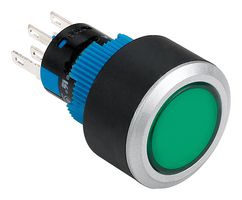 MPAB-PB-1064 - Industrial Pushbutton Switch, 24 V LED, MPAB-PB Series, 22 mm, DPST-NO, DPST-NC, Latching, Round - MULTICOMP PRO