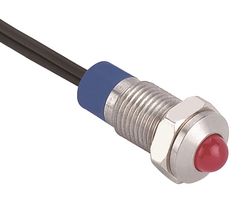 MPAB-AV-0801 - LED Panel Mount Indicator, 150mm Wire Lead Terminals, Red, 24 V, 8 mm, 5 mA, IP67 - MULTICOMP PRO