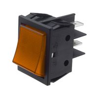 MPB418C1H000000 - Rocker Switch, DPST-NO, Non Illuminated, Panel, Snap-In, Amber - MULTICOMP PRO
