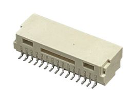 MP013820 - Pin Header, Wire-to-Board, 1 mm, 1 Rows, 15 Contacts, Surface Mount Right Angle - MULTICOMP PRO