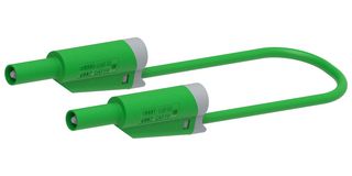MP771116 - Banana Test Lead, 4mm Banana Plug, Stackable, 4mm Stackable Banana Plug, 2.32 ", 59 mm, Green - MULTICOMP PRO
