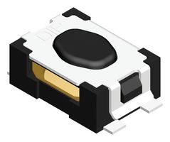 MPIPT33K-V-T/R - Tactile Switch, SPST-NO, Black, Top Actuated, Surface Mount, Oval Button, 160 gf, 50mA at 12VDC - MULTICOMP PRO