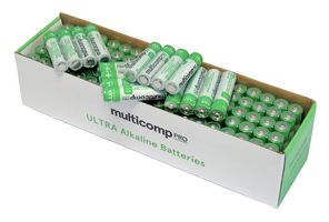 MP-PSG91110 - Battery, 1.5 V, AAA, Alkaline, 1.1 Ah, Raised Positive and Flat Negative, 100 - MULTICOMP PRO
