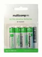 MP-PSG90901 - Battery, 1.5 V, AA, Alkaline, 2.6 Ah, Raised Positive and Flat Negative, 4 - MULTICOMP PRO