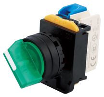 MPA20F-2E10Q4G - Selector Switch, SPST-NO, IP65, 2 Position, 120 V, 10 A, Screw, MP Selector Switches - MULTICOMP PRO