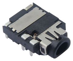 MP014735 - Phone Audio Connector, Mid Mount, 6 Contacts, Jack, 3.5 mm, Through Hole Mount Right Angle - MULTICOMP PRO