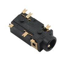 MP014743 - Phone Audio Connector, Top Mount, 6 Contacts, Jack, 3.5 mm, Surface Mount Right Angle - MULTICOMP PRO
