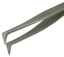 MP015188 - Tweezers, Sharp Hooked Tip, 115mm OAL, Stainless Steel Body/Tip - MULTICOMP PRO