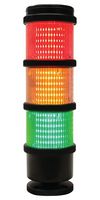 MP014833 - Light Tower, 3 Tiers, Amber/Green/Red, 24 V, IP66, Multifunction, 75.1mm x 255.2mm, -30 °C to 50 °C - MULTICOMP PRO