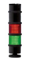 MP014834 - Light Tower, 2 Tiers, Green/Red, 24 V, IP66, Multifunction, 75.1mm x 280.2mm, 103 dB, -30 to 50 °C - MULTICOMP PRO