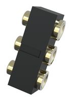 MP015211 - Spring Loaded Connector, Pogo Pin Header, 2.54 mm, 1 Row, 3 Contacts, Surface Mount, Brass - MULTICOMP PRO