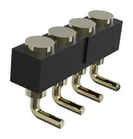 MP015227 - Spring Loaded Connector, Pogo Pin Header, 2.54 mm, 1 Row, 4 Contacts - MULTICOMP PRO