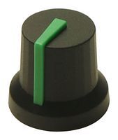 MP-CL170847CR - Knob, D Shaft, 6 mm, Round with Indicator Line, 16.2 mm, MP Knobs Series - MULTICOMP PRO
