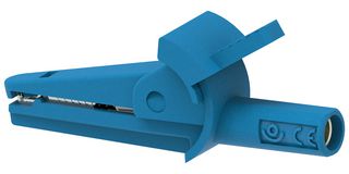MP-MIC-4MM-B - Alligator Clip, Blue, 600V Voltage, 10A Current, 8.5mm Jaw Opening - MULTICOMP PRO