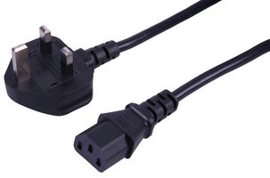 PELB1203 - LEAD UK PLUG TO IEC C13 BLACK 0.75M - PRO ELEC