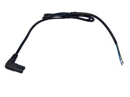 MP015730 - Mains Power Cord, 90° IEC 60320 C7 to Free End, 2 m, Black - MULTICOMP PRO
