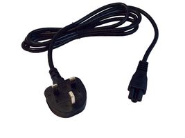 MP015741 - Mains Power Cord, UK Plug to IEC 60320 C5, 1 m, Black - MULTICOMP PRO