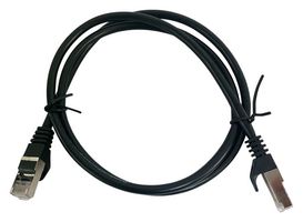 MP015542 - Ethernet Cable, 8P8C, Cat5e, RJ45 Plug to RJ45 Plug, FTP (Foiled Twisted Pair), Black, 1 m, 3.3 ft - MULTICOMP PRO