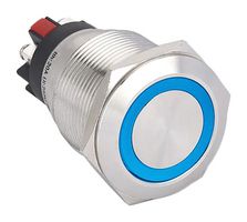 MP015815 - LED Panel Mount Indicator, Round, Screw Terminals, Blue, 24 V, 22 mm, 15 mA, IP67 - MULTICOMP PRO