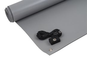082-0211MP - ESD Bench Mat, 2 10mm Snap Studs, Grey, Synthetic Rubber, 1.21m - MULTICOMP PRO
