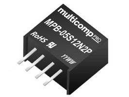 MPB-05S12N2P - Isolated Through Hole DC/DC Converter, ITE & Industrial, SIP, 1 W, 1 Output, 12 V - MULTICOMP PRO