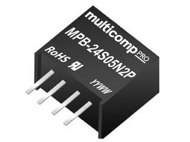 MPB-24S05N2P - Isolated Through Hole DC/DC Converter, ITE & Industrial, SIP, 1 W, 1 Output, 5 V - MULTICOMP PRO