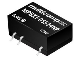 MPBXT-05S24NP - Isolated Surface Mount DC/DC Converter, ITE & Industrial, Surface Mount DIP, 1 W, 1 Output, 24 V - MULTICOMP PRO