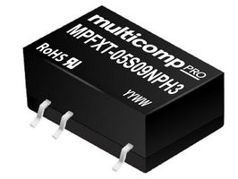MPFXT-05S09NPH3 - Isolated Surface Mount DC/DC Converter, ITE & Industrial, Surface Mount DIP, 1 W, 1 Output, 9 V - MULTICOMP PRO