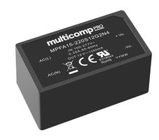 MPFA15-220S12G2N4 - AC/DC PCB Mount Power Supply (PSU), Industrial, Household, 1 Output, 15 W, 12 V, 1.25 A - MULTICOMP PRO