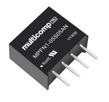 MPFN1-12S3V3AN - Isolated Through Hole DC/DC Converter, ITE, SIP, 1 W, 1 Output, 3.3 V - MULTICOMP PRO