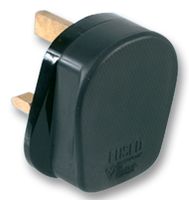 PELB0111 - Power Entry Connector, UK Type G Mains Plug, 13 A, Black - PRO ELEC