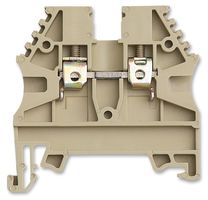 ER4BEIGE - DIN Rail Mount Terminal Block, 2 Ways, 26 AWG, 12 AWG, 6 mm², Screw, 20 A - IMO PRECISION CONTROLS
