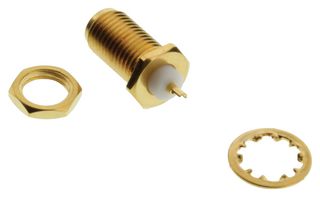 1-1478966-0 - RF / Coaxial Connector, SMA Coaxial, Straight Bulkhead Jack, Solder, 50 ohm, Beryllium Copper - GREENPAR - TE CONNECTIVITY