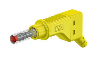 66.9328-24 - Banana Test Connector, 4mm, Plug, Cable Mount, 32 A, 600 V, Nickel Plated Contacts, Yellow - STAUBLI