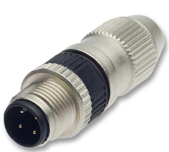 21 03 212 1305 CONNECTOR, MALE, M12, 4 POLE HARTING