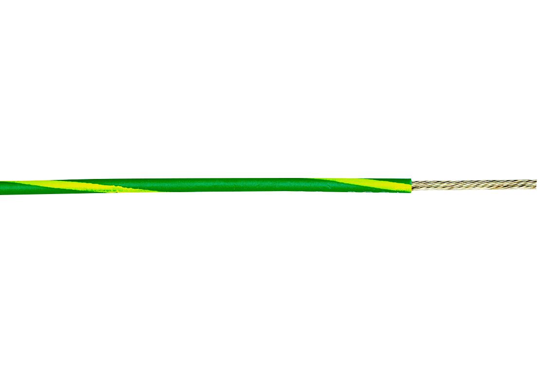 3070 GY005 HOOK-UP WIRE, 0.23MM2, 30M, GREEN/YELLOW ALPHA WIRE