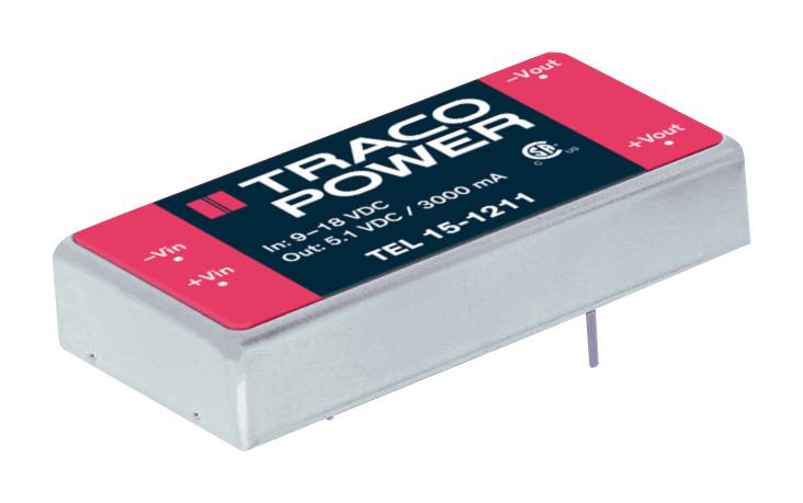 TEL 15-2412 CONVERTER, DC TO DC, 12V, 15W TRACO POWER