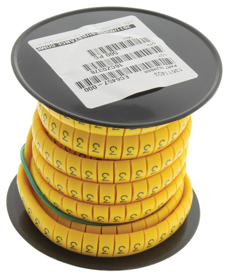 13611403 CABLE MARKER, K TYPE, 3, REEL500 RAYCHEM - TE CONNECTIVITY