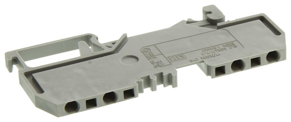 279-831 TERMINAL BLOCK, DIN RAIL, 4POS, 16AWG WAGO