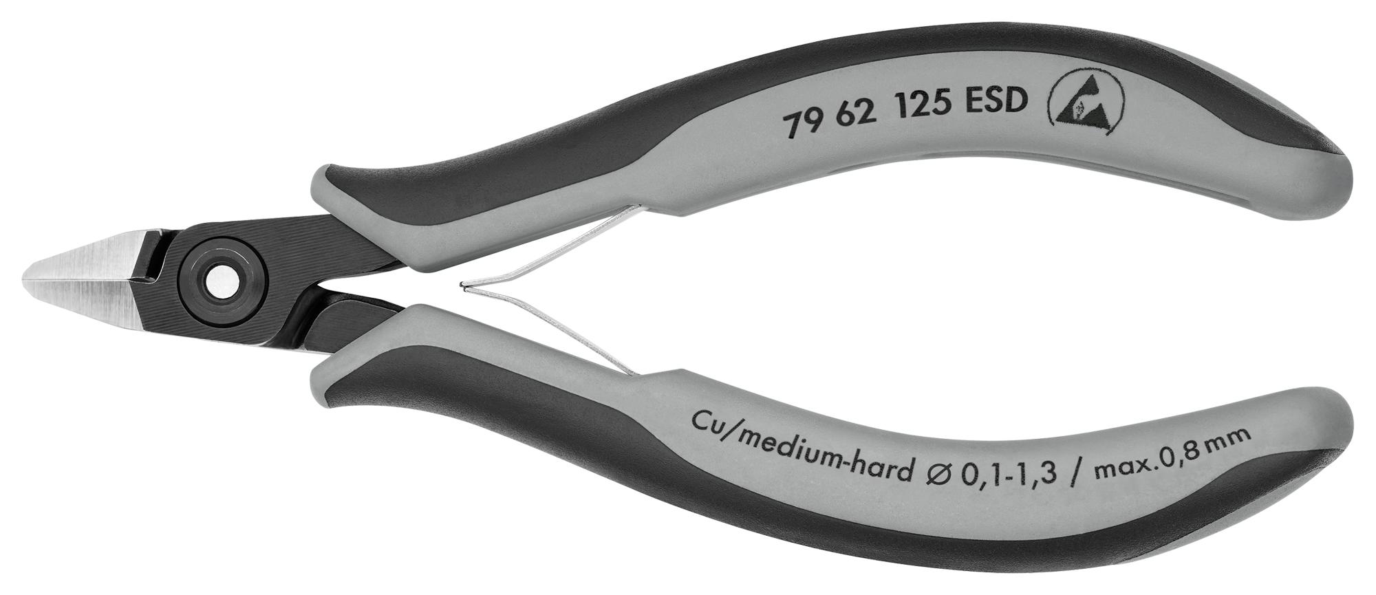79 62 125 ESD CUTTER, SIDE, PRECISION, ESD, 125MM KNIPEX