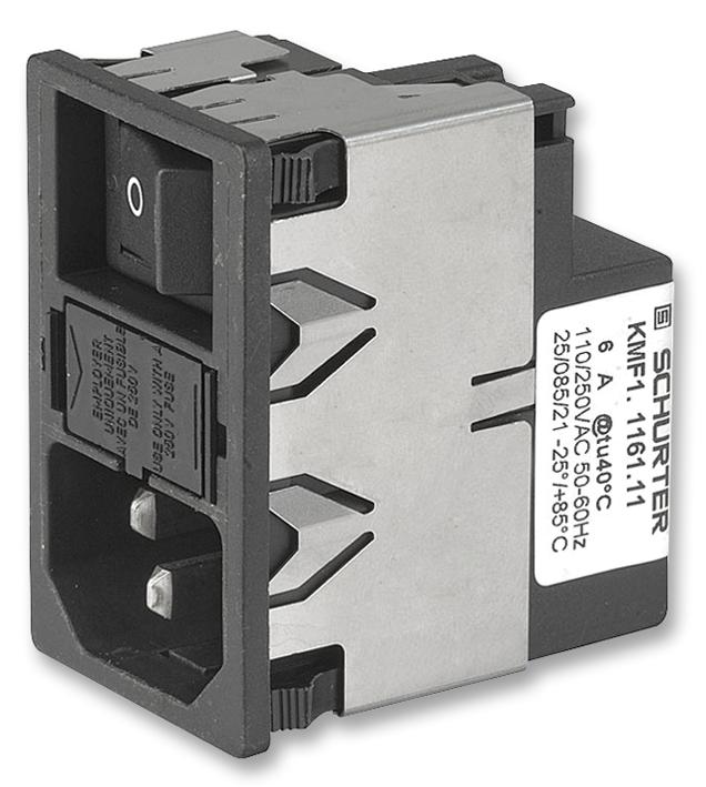 KMF1.1193.11 CONNECTOR, IEC, 10A, 250V SCHURTER