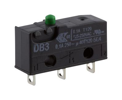 DB3C-A1AA MICROSWITCH, SPDT, PLUNGER ACTUATOR ZF ELECTRONICS