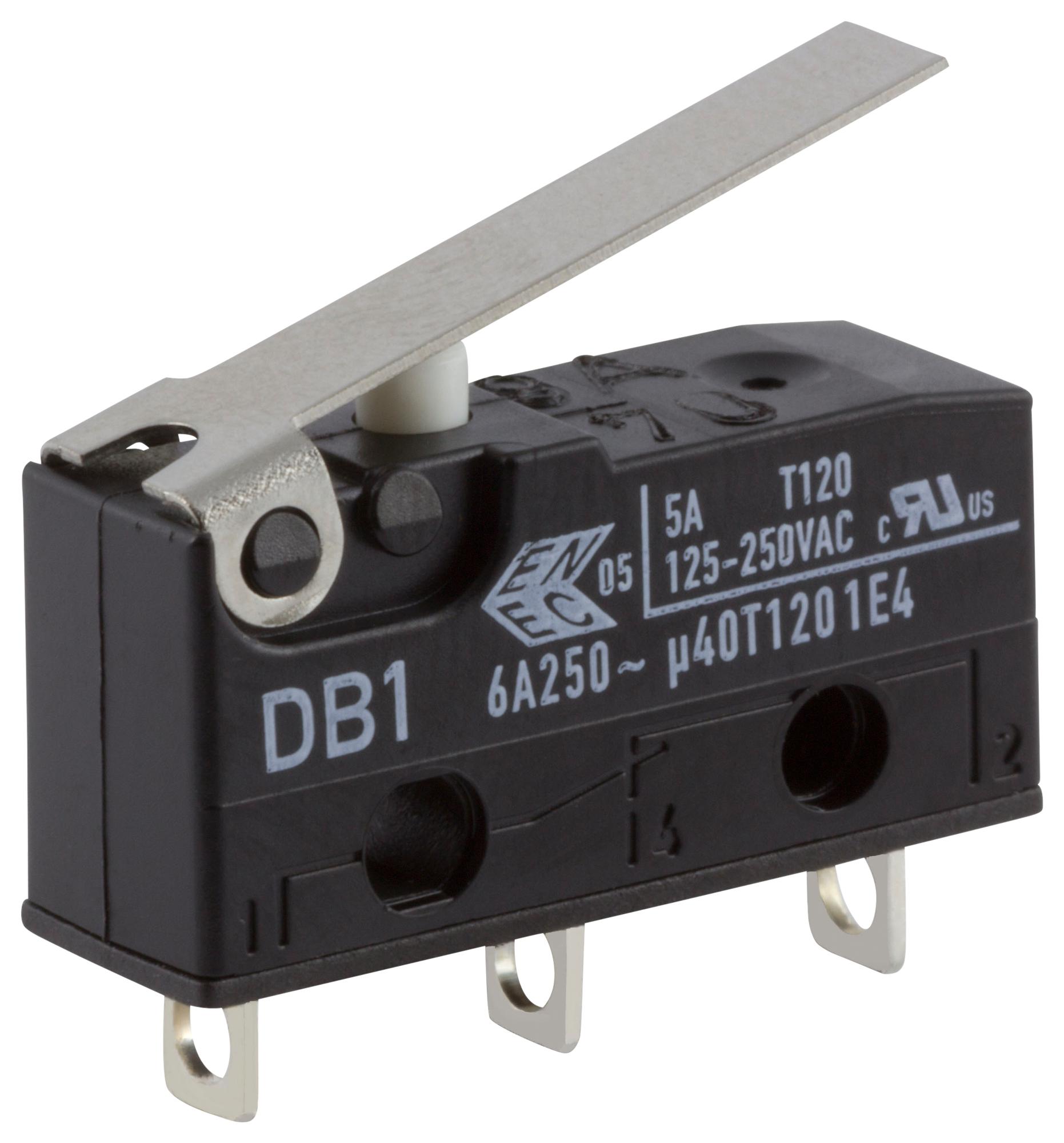 DB1C-A1LC MICROSWITCH, SPDT, MED LEVER ZF ELECTRONICS